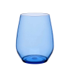Stemless blue aqua