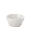 Pojemnik szklany 75 ml. żłobiony Biały