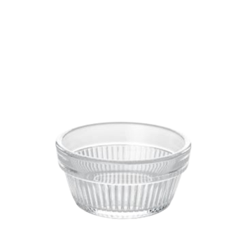 Pojemnik szklany 75 ml. żłobiony