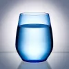 Stemless blue aqua