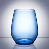 Stemless blue aqua