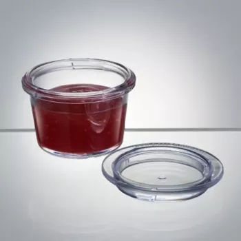 Pojemnik szklany 75 ml. żłobiony