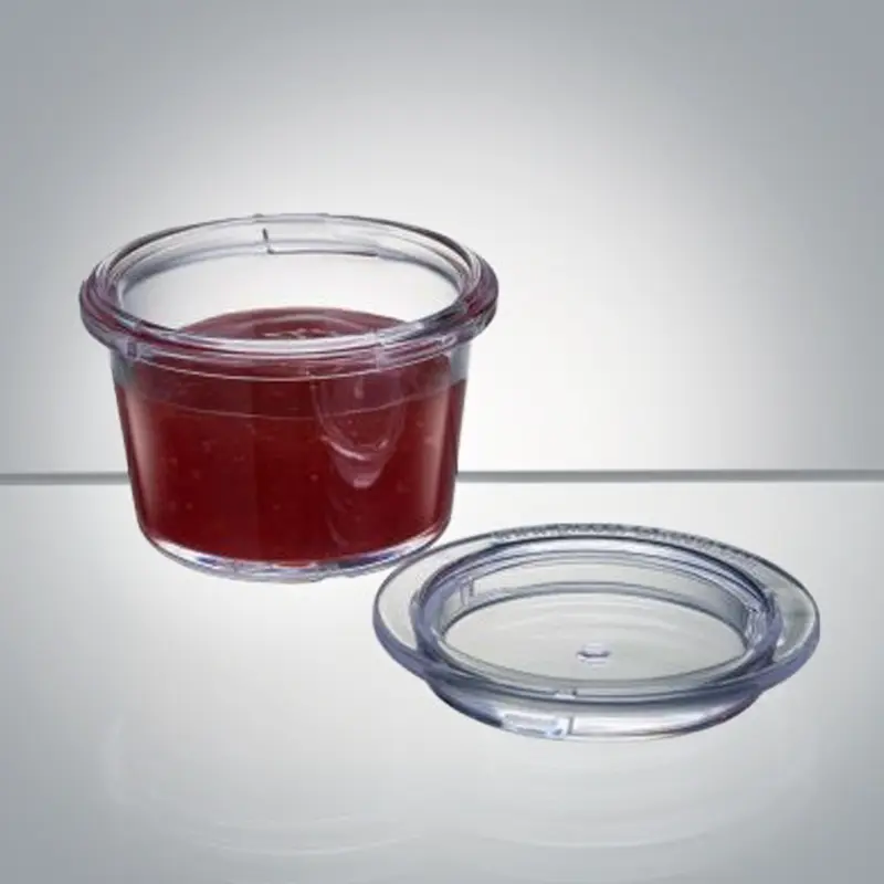 Pojemnik szklany 75 ml. żłobiony Biały